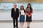 The School of Liberal Arts presented the scholarship and certificate of 