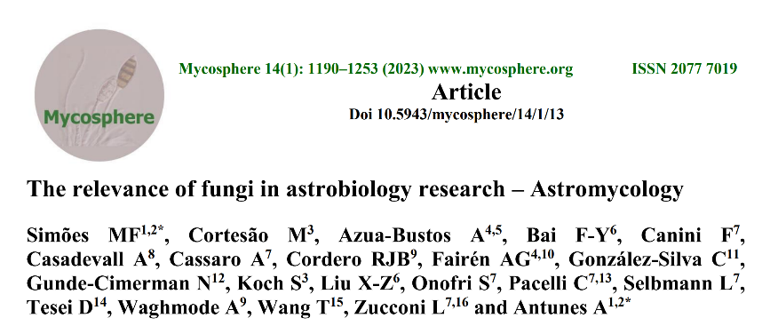 圖1 已發表的天體真菌學論文標題