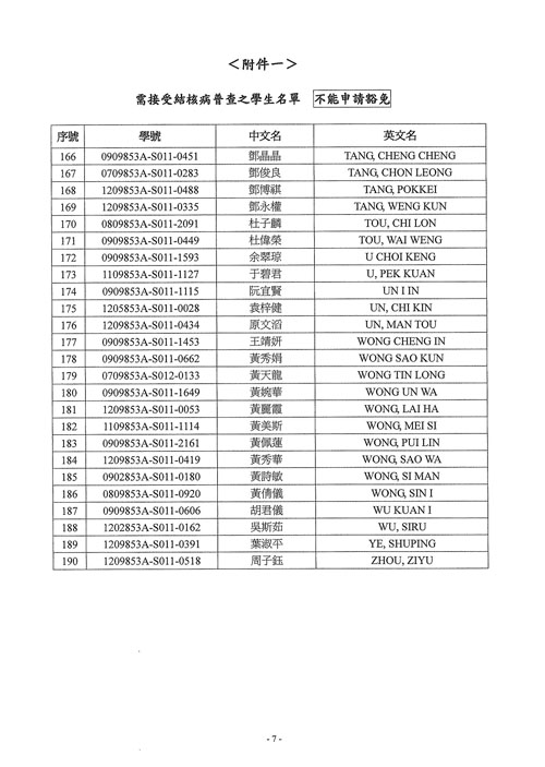 有关结核病普查