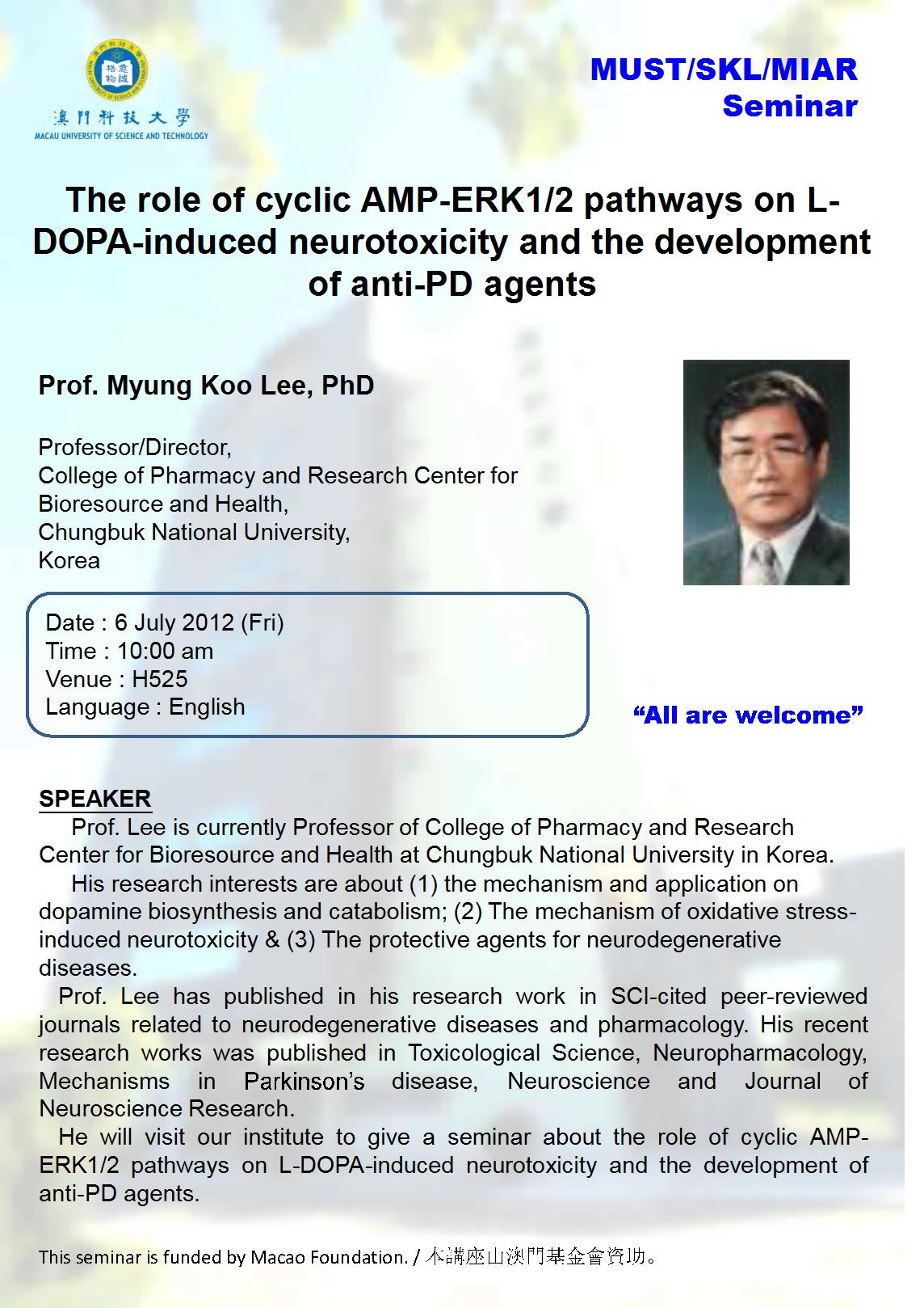 prof Myung Koo lee PhD